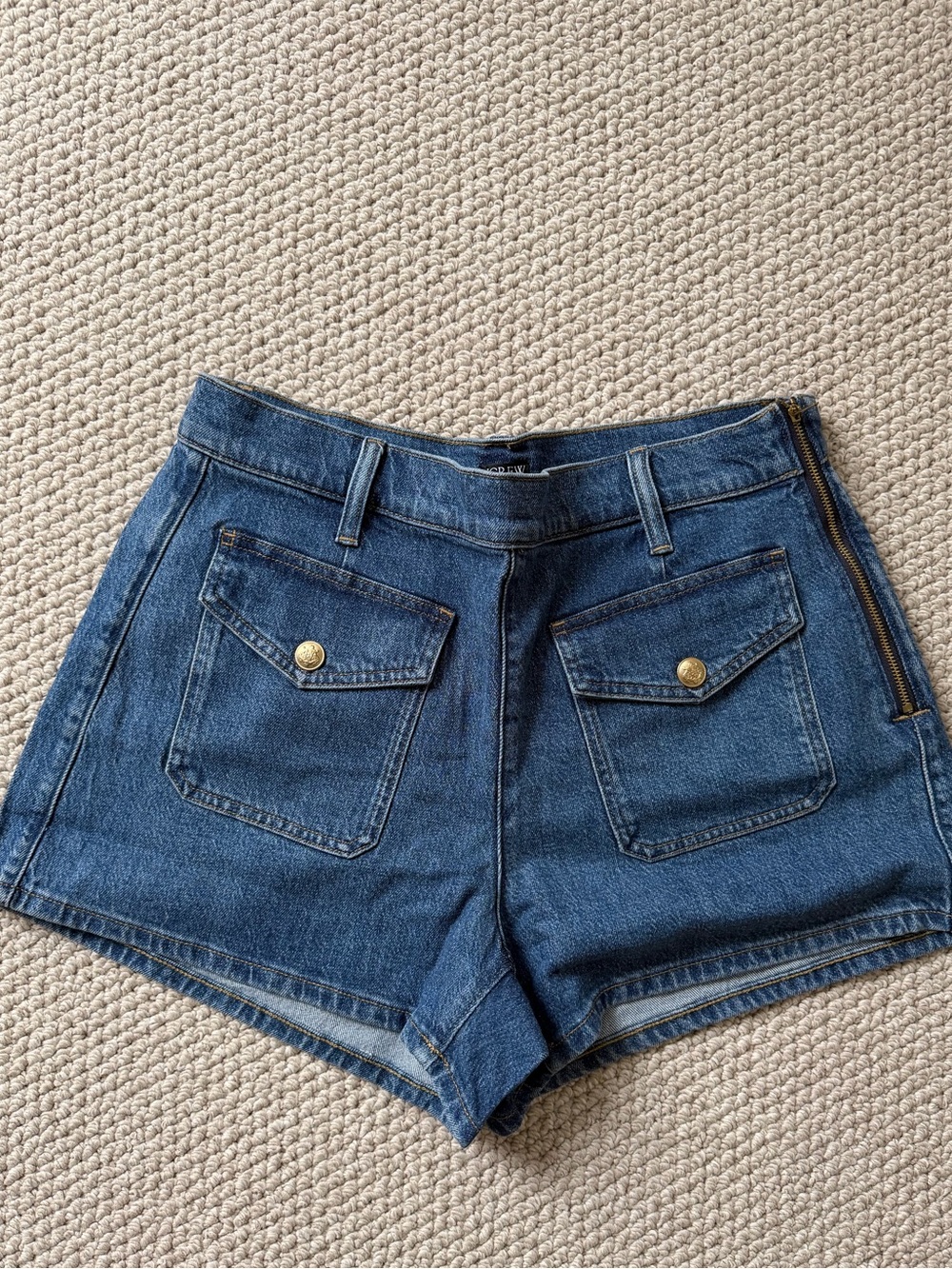 J. Crew - Women’s Denim Shorts with Front Flap Pockets and side zipper (29)